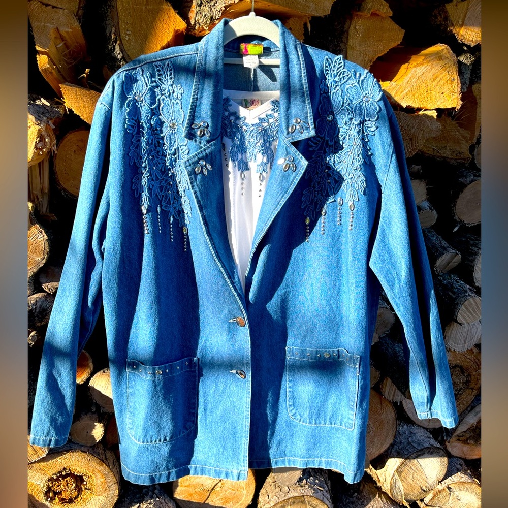 Really Cute Denim Jacket and Matching T-Shirt